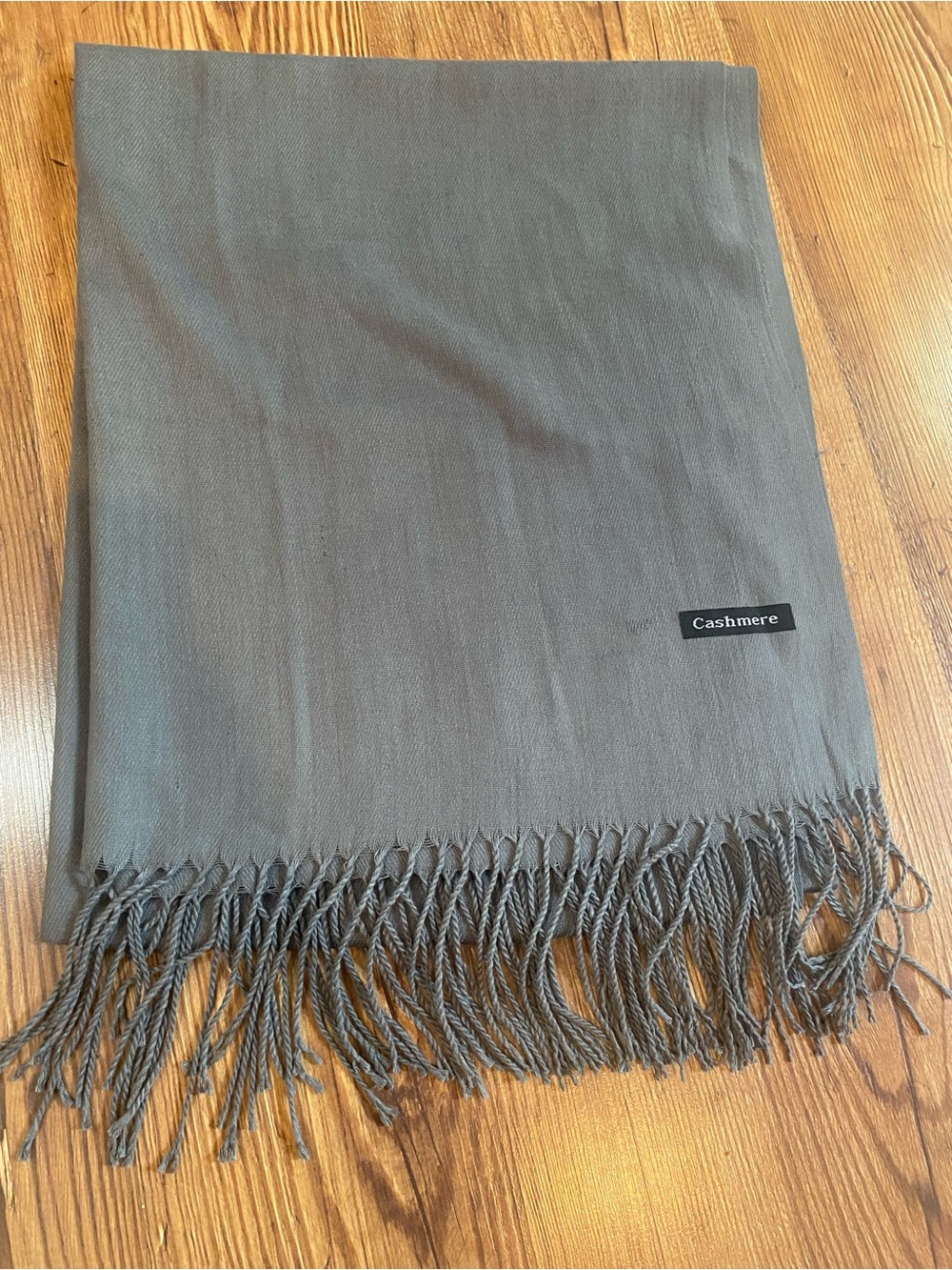 Gray Cashmere Scarf approximately 26” by 68”